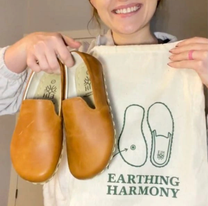 Earthing Harmony Barefoot Slip-On Shoes for Women — Copper Rivet Grounding Footwear