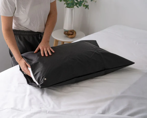 Earthbound Grounding Pillow Cases — Carbon Fibre or Silver Thread, Head-to-Toe Sleep Grounding image 3