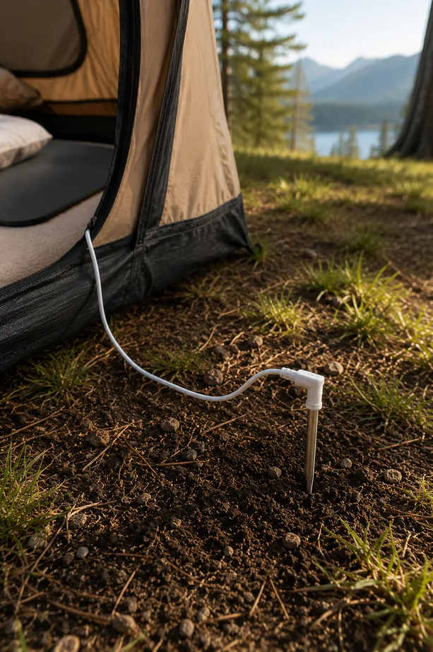 Earthbound Camping & RV Grounding Mattress Pad — Carbon Fibre, 40-Foot Grounding Rod Included image 5