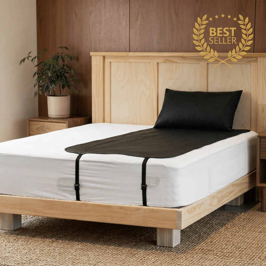 Grounded Kiwi Grounding Mat Bundle — Carbon Leatherette Mat + Pillow Covers, WorkSafe Audited, NZ's Best Seller image 3