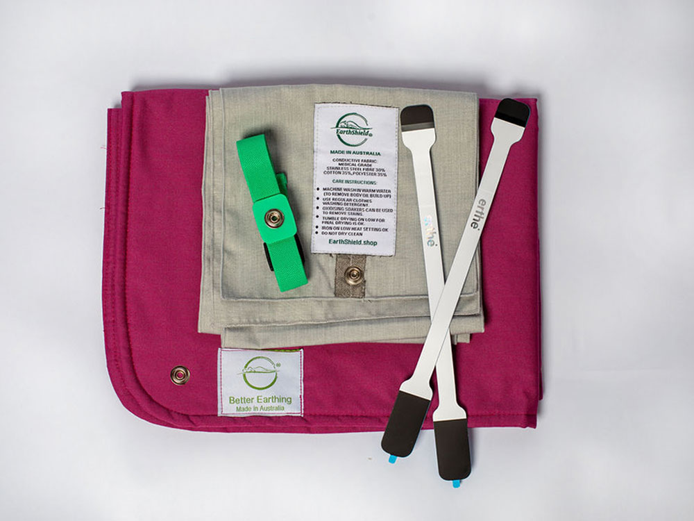 Better Earthing Active Lifestyle Bundle — Fabric Mat, Earthing Wrap System, Band Kit and Shoe Straps