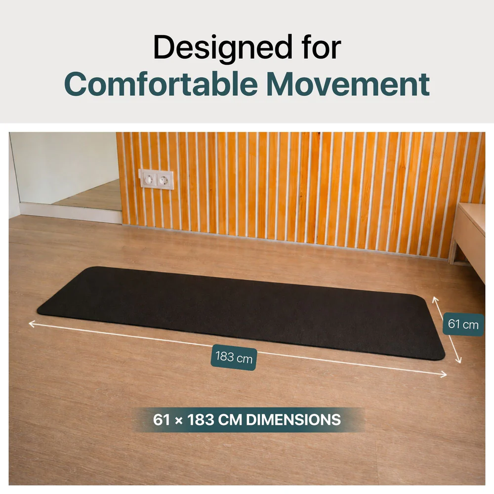 Grounding Essentials Grounding Yoga Mat — PU Leather and TPE Foam, 61 × 183cm, Multi-Region Plugs image 3