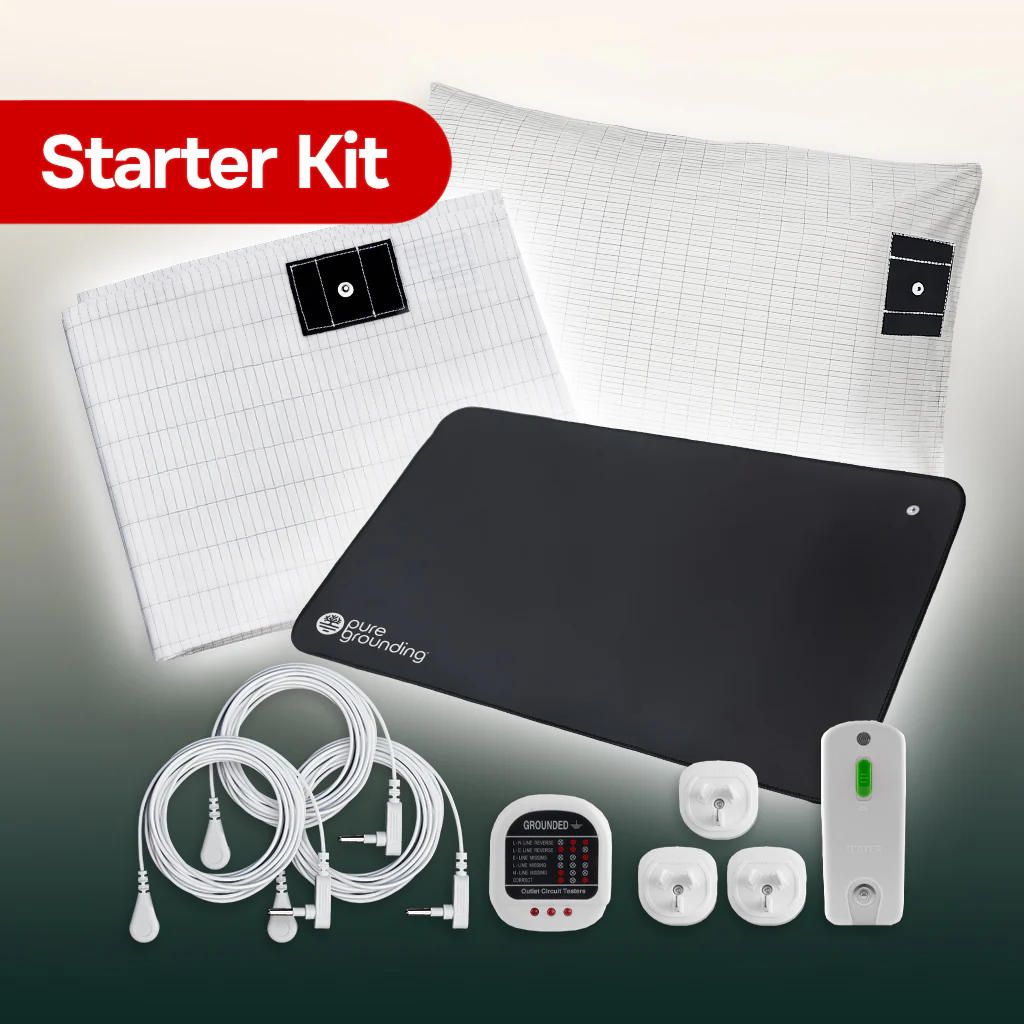 PureGrounding® Starter Kit — Strip Sheet, Pillow Case, Mat, Port Tester and Continuity Tester Included